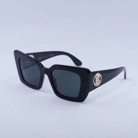 Burberry Daisy BE4344 300187 Sunglasses Black Cat Eye Frame, Grey Lenses main image 7